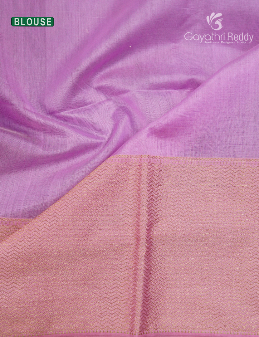 Pure Chanderi Sico Saree in Cream and Baby Pink