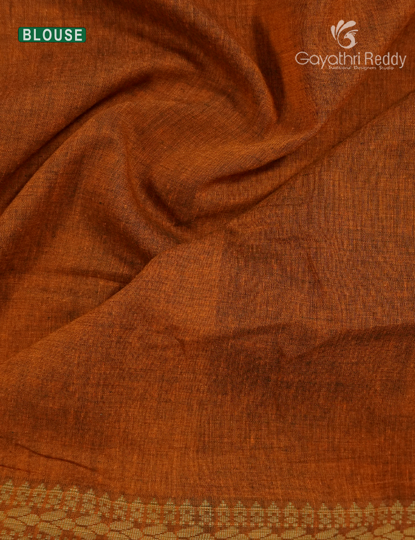 Jamdani Cotton Saree in Deep Blue