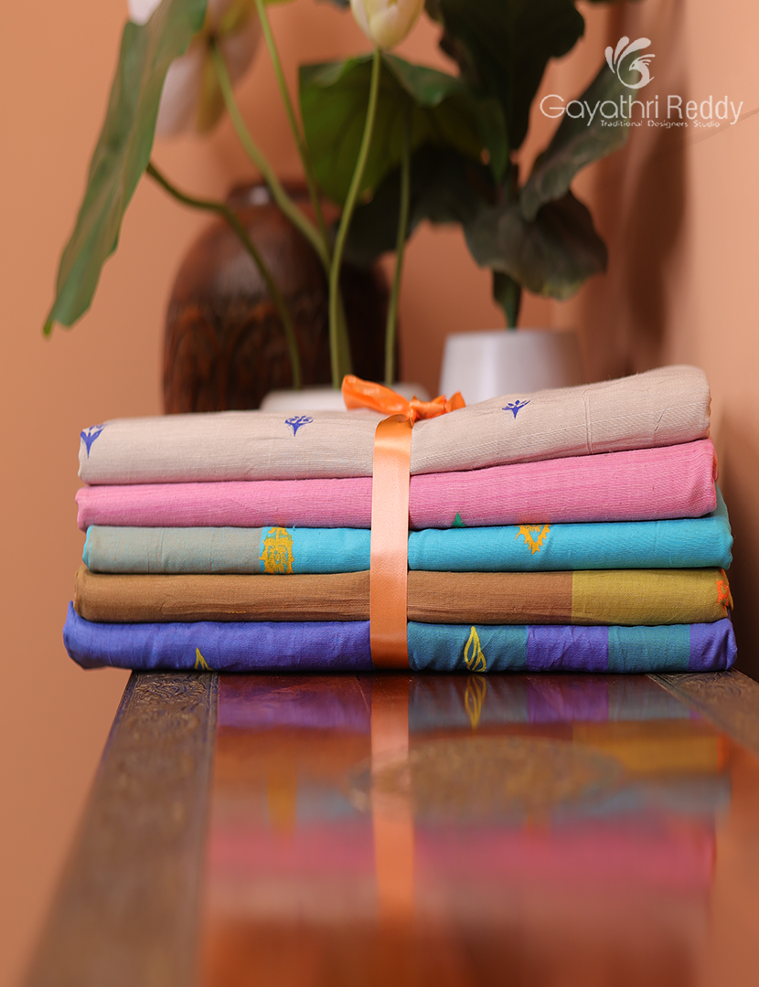 Silk Cotton Sarees Combo ( Set of 5 )