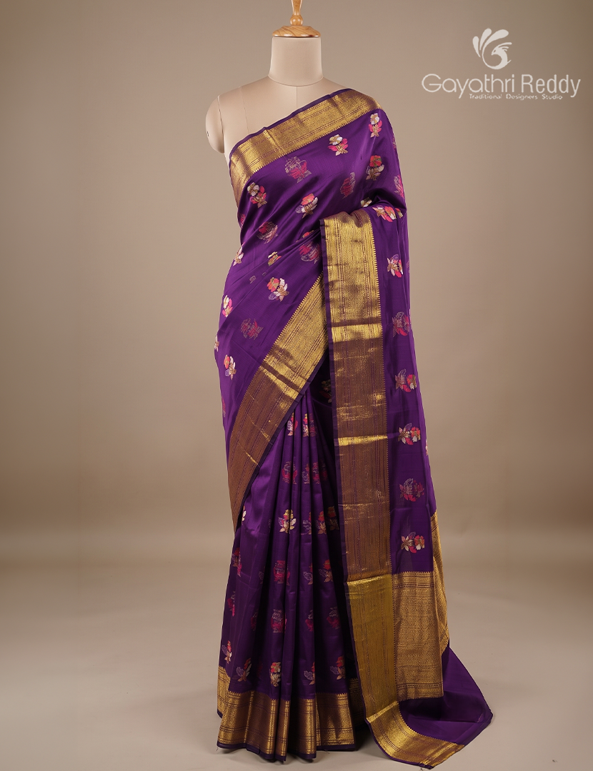 Pure Silk Kota Saree in Purple