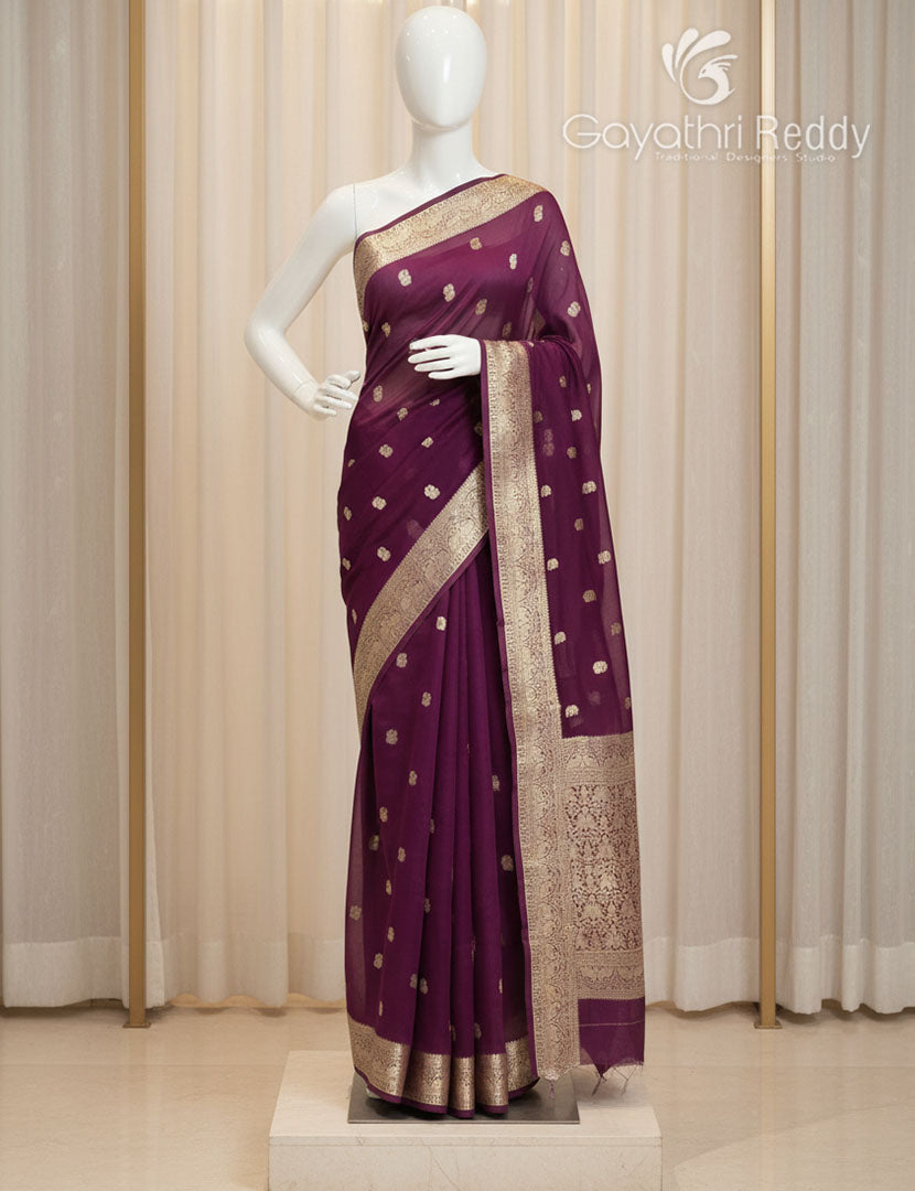 BANARAS CHIFFON SAREE-BCH5