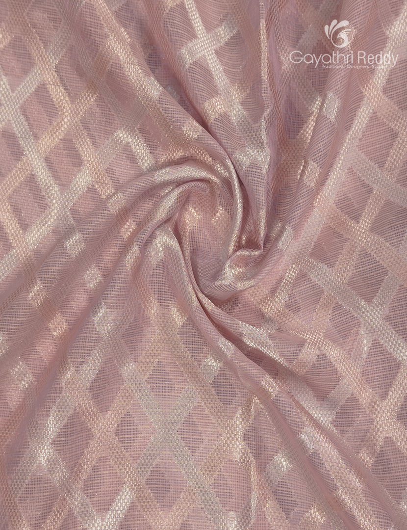 Banaras Kota Lehanga Set in Powder Pink and Peach