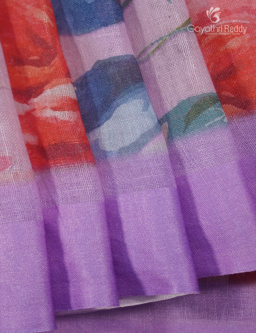 Pure Linen Saree in Baby Pink