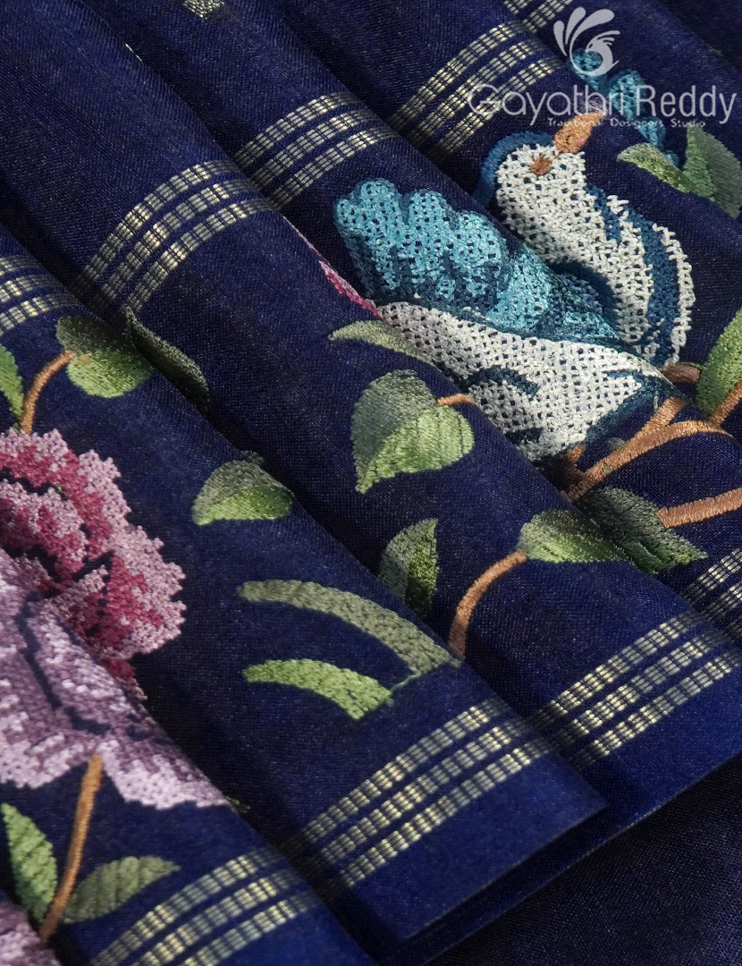 KHADI SILK WORK SAREE-KSW65