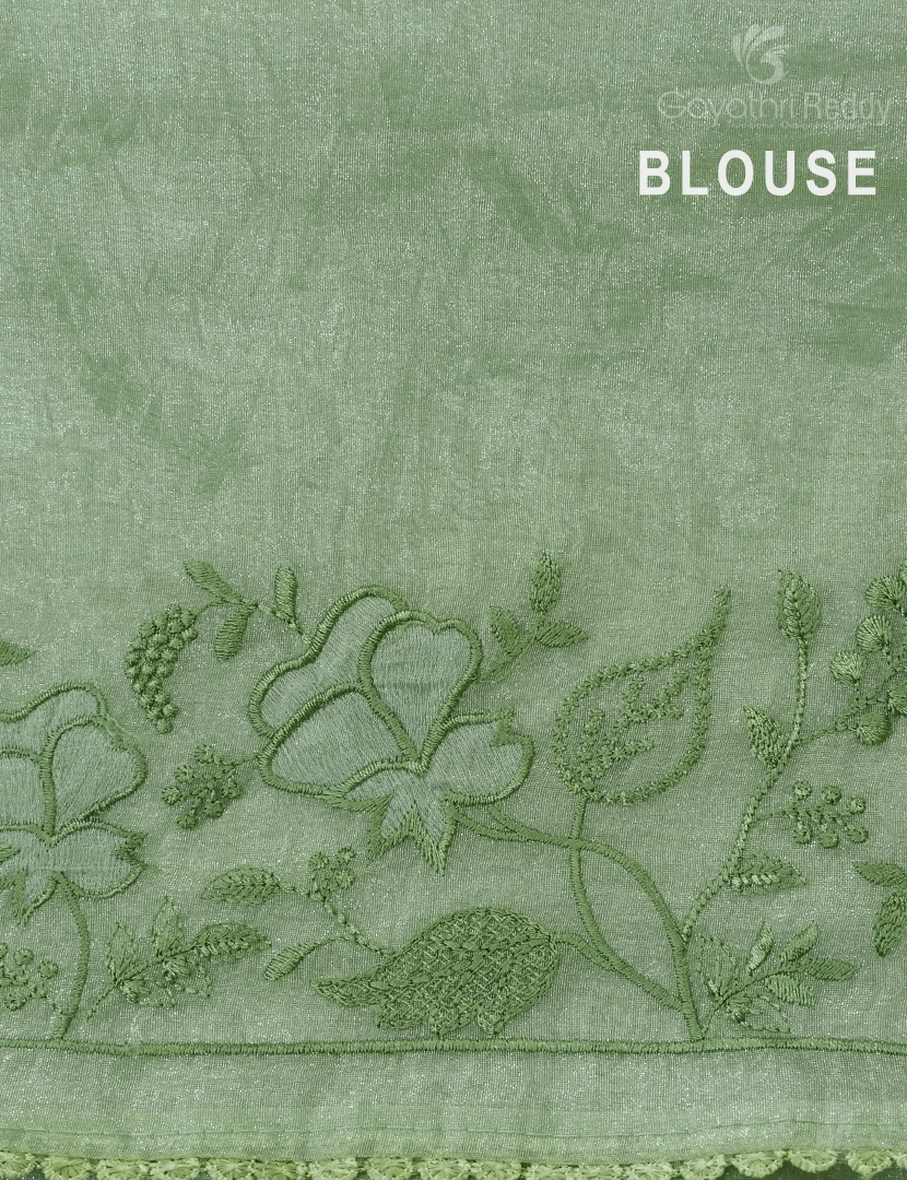 GLASS ORGANZA HANDWORK SAREE-FO714