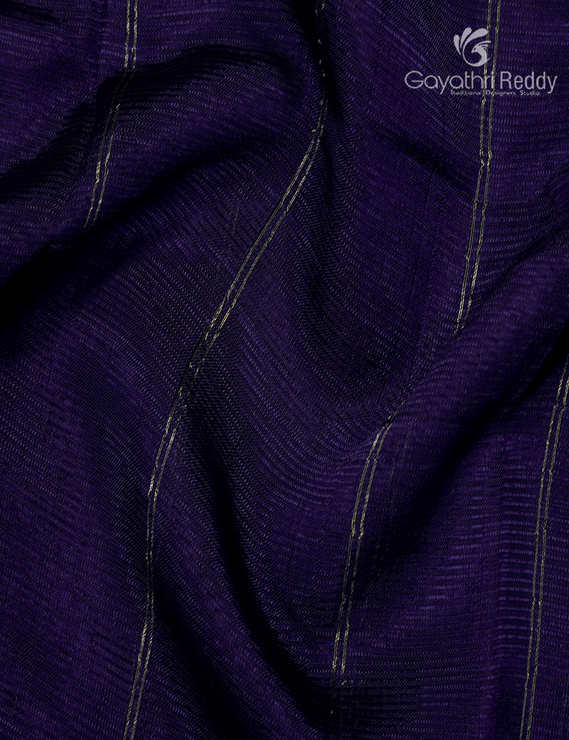 Pure Mangalagiri Langa Voni Set in Navy Blue
