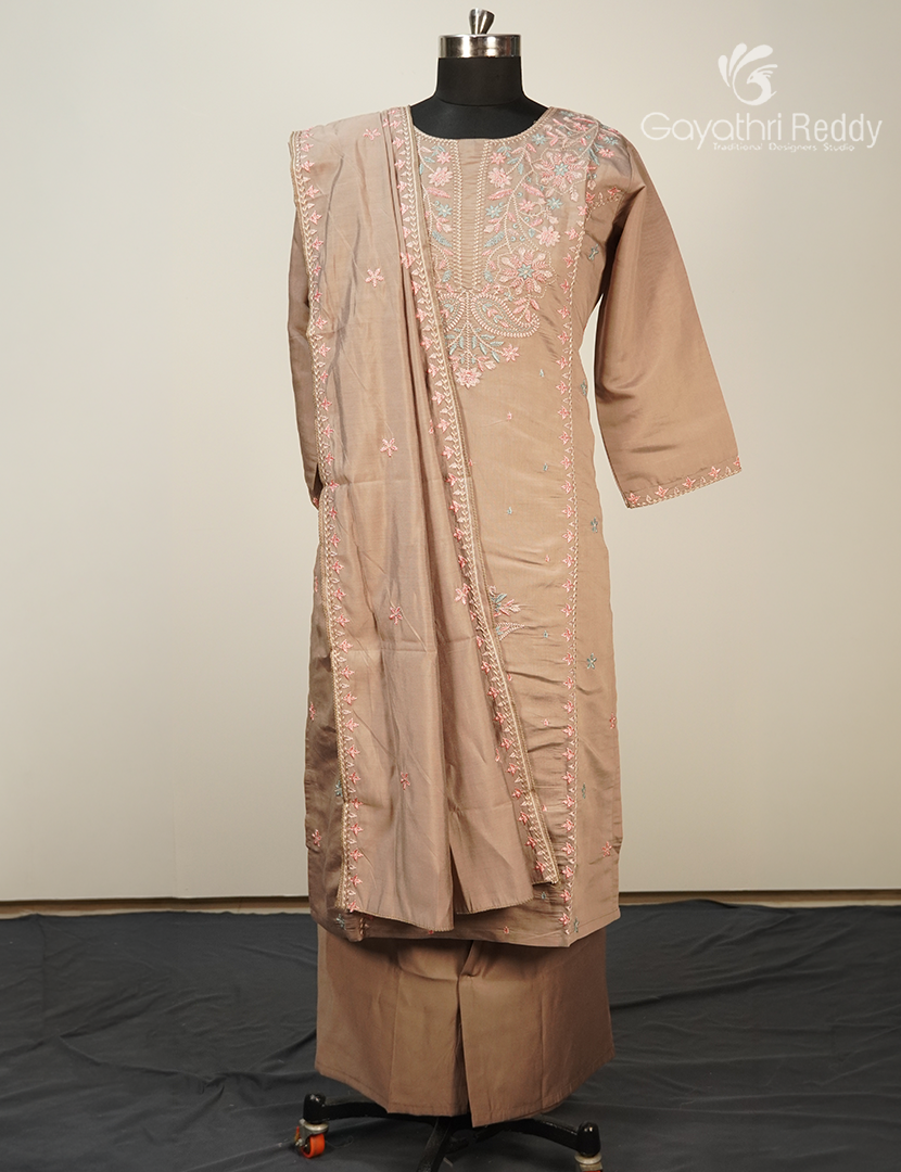 Readymade Dress Set in Beige