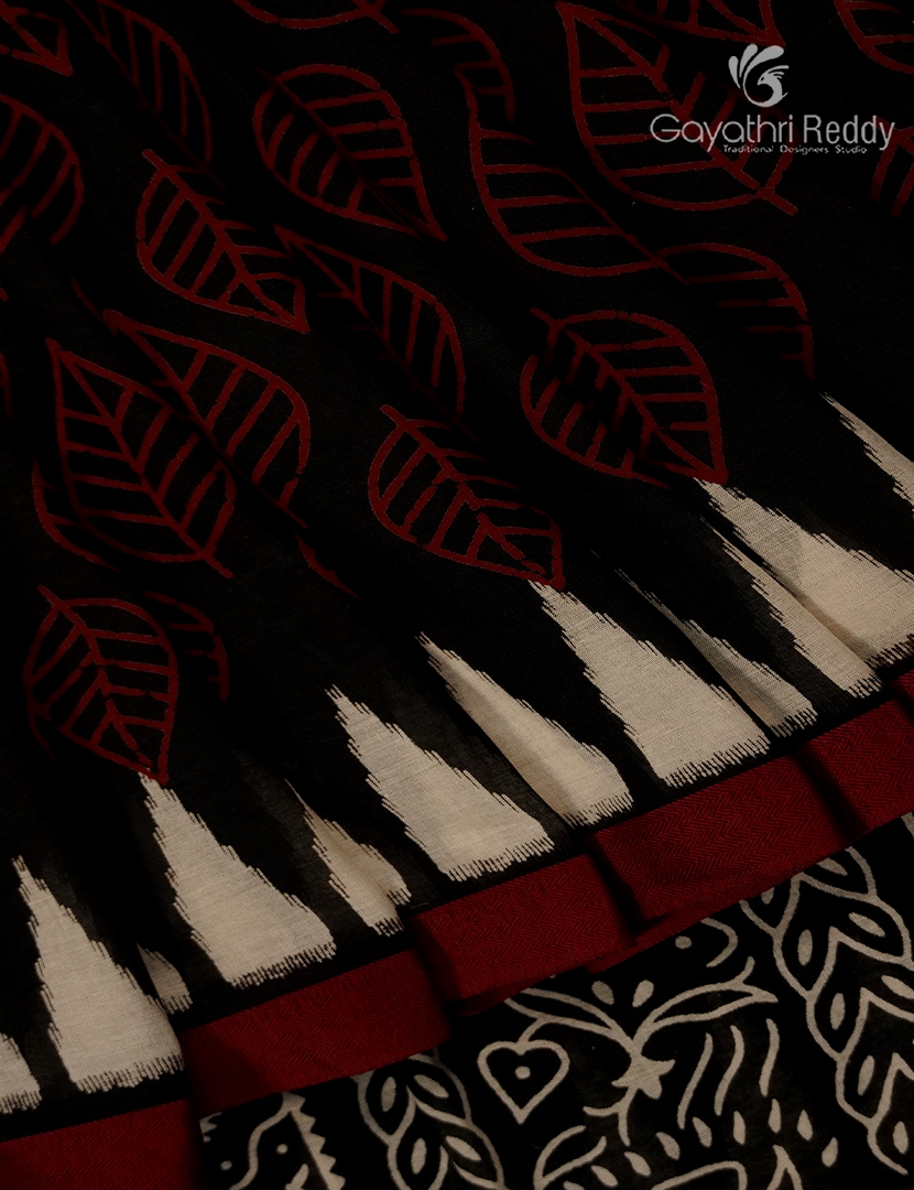 Vidharbha Cotton Saree in Black