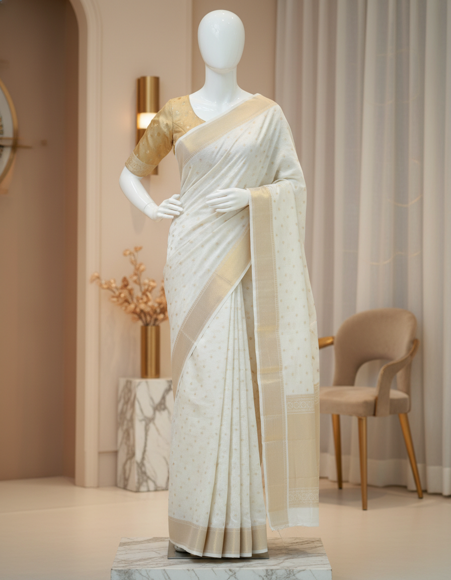 JACQUARD SILK SAREE-JS1