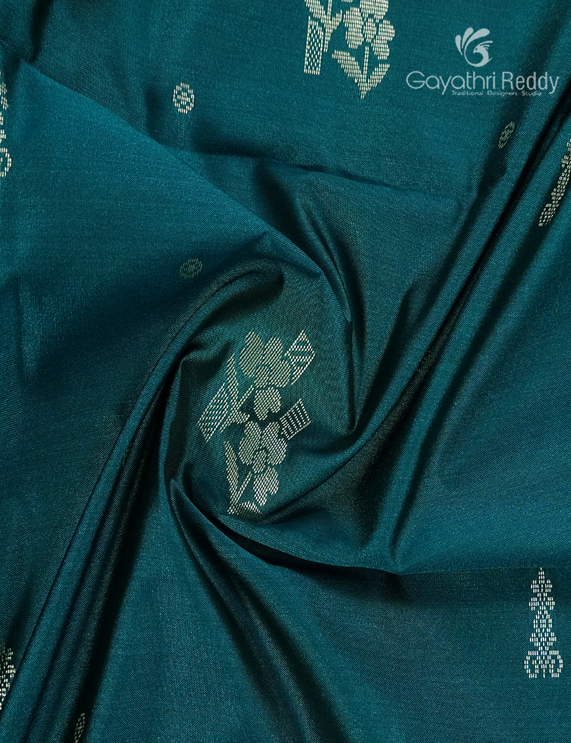 Soft Silk Saree in Deep Peacock Blue and Deep Magenta