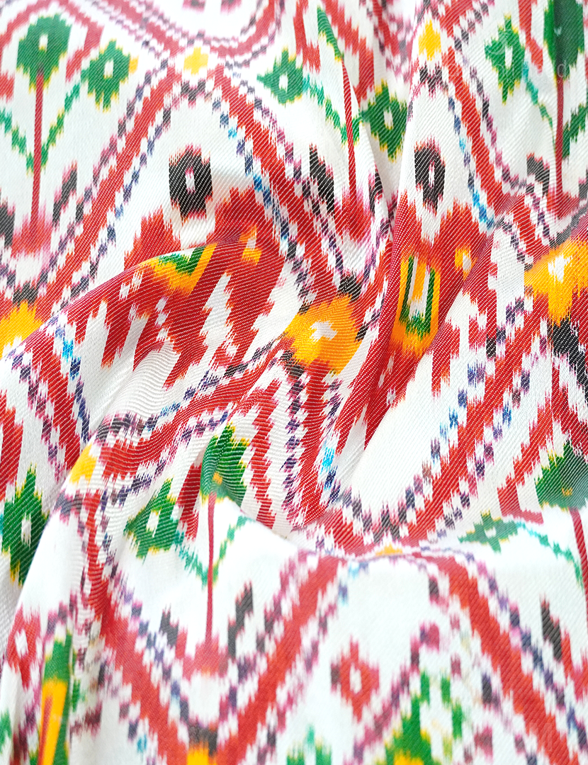 PURE TWILL IKKAT PATTU-IP727