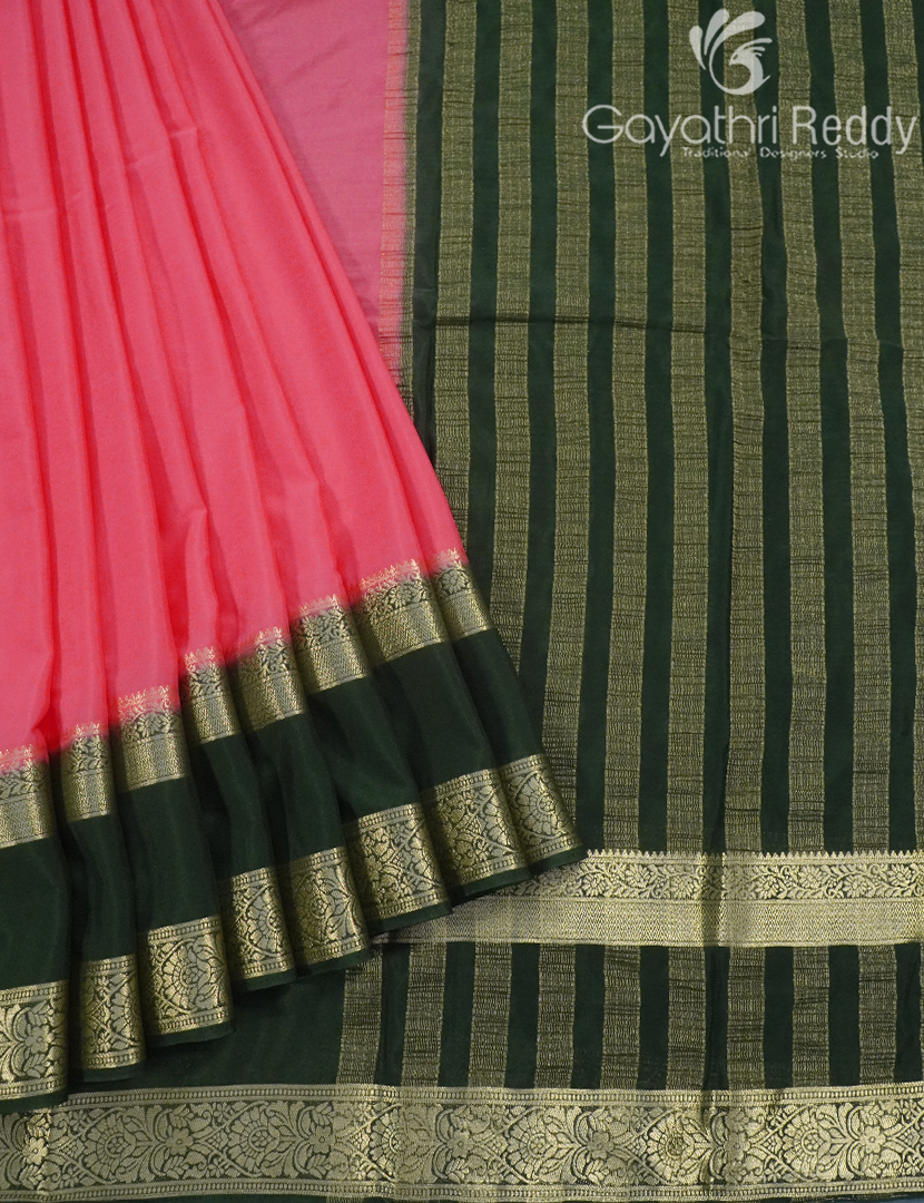 SEMI MYSORE CRAPE SAREE-SMC328