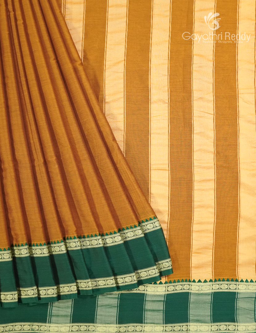 Pure Narayanpet Cotton Saree in Mustard