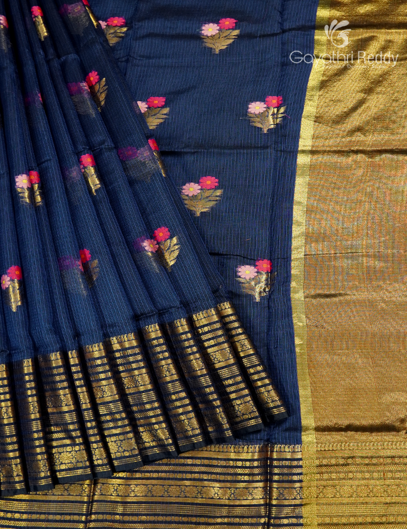 Pure Silk Kota Saree in Blue