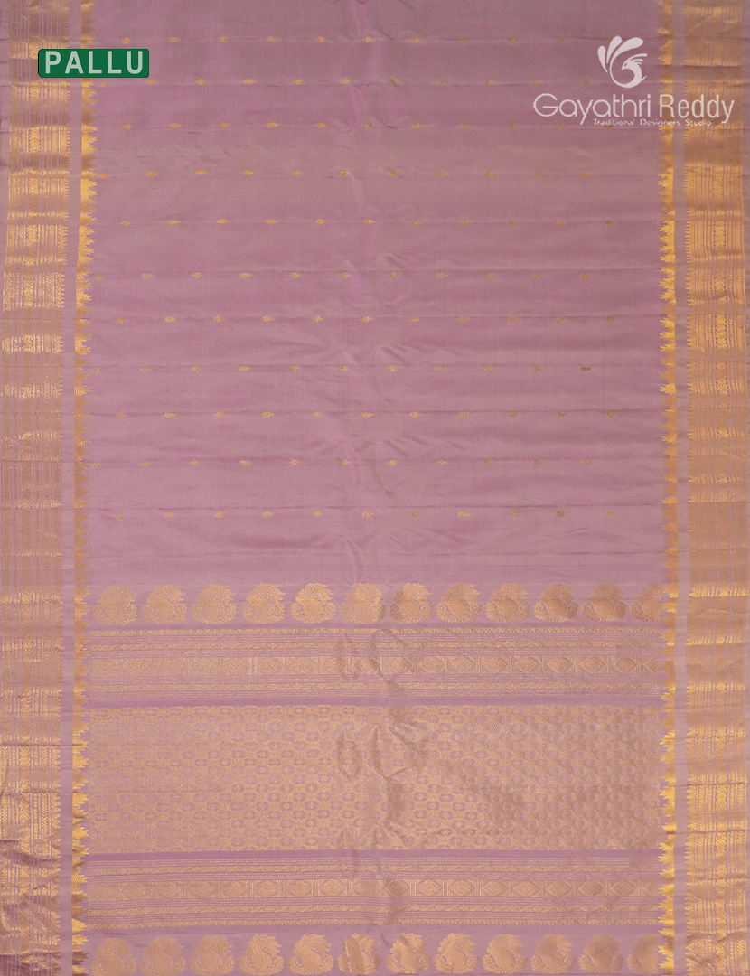 Pure Gadwal Silk Saree in Pastel Onion Pink