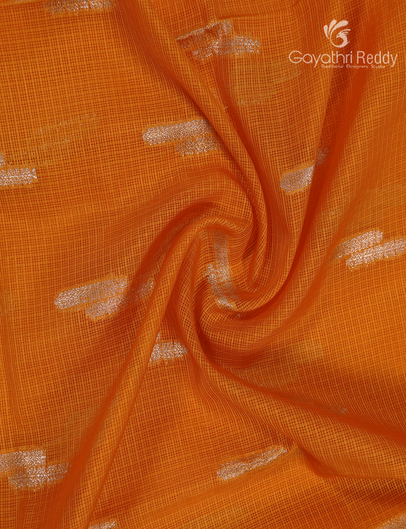 Banaras Kota Lehanga Set in Orange and Baby Pink