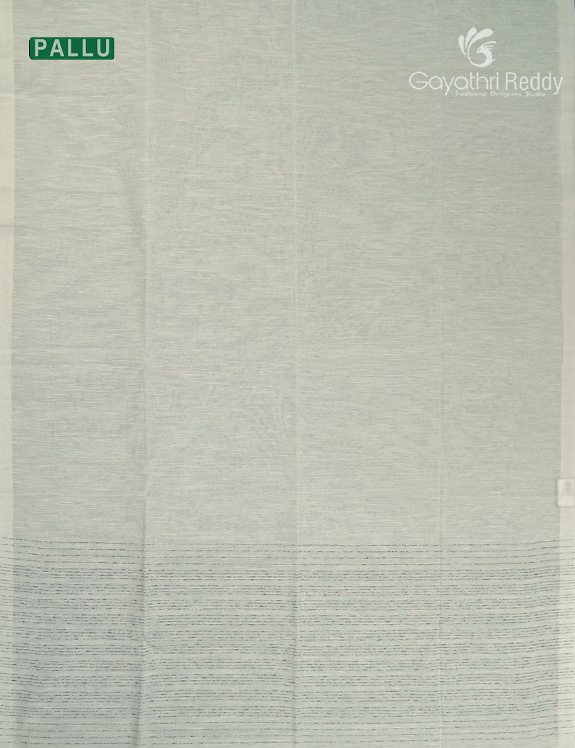 Pure Handloom Cotton Saree in Cream