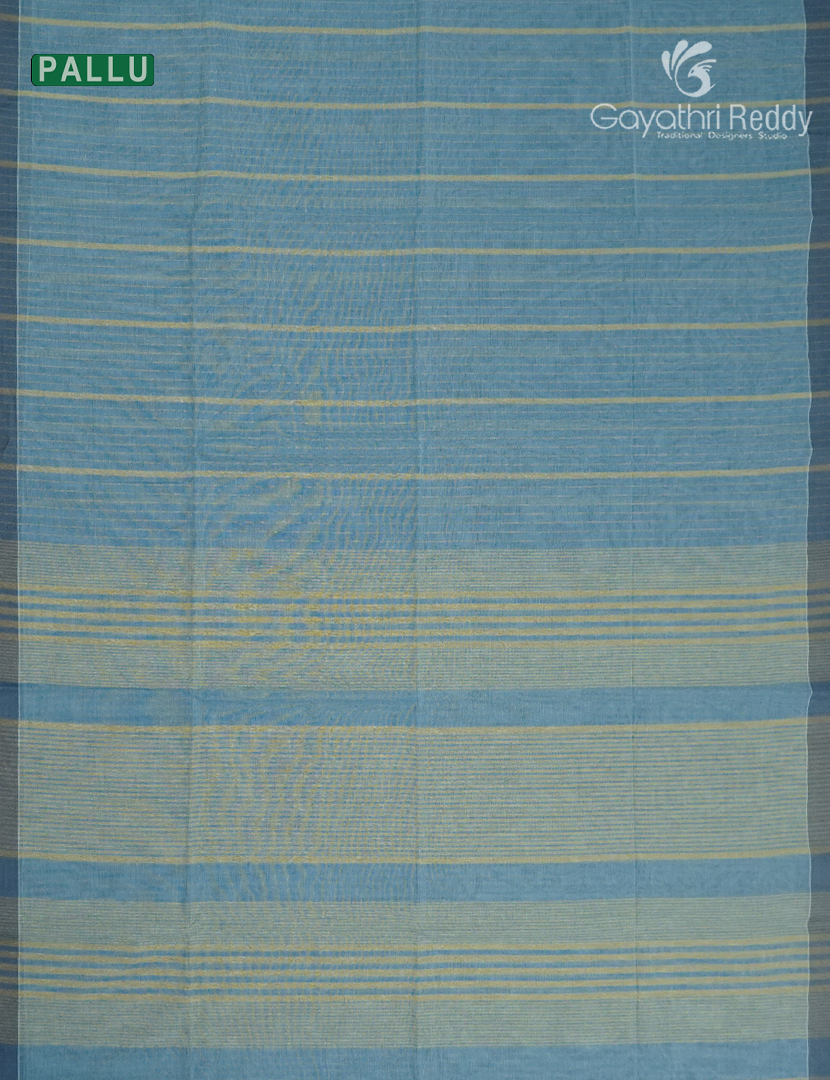 Pure Handloom Cotton Saree in Blue