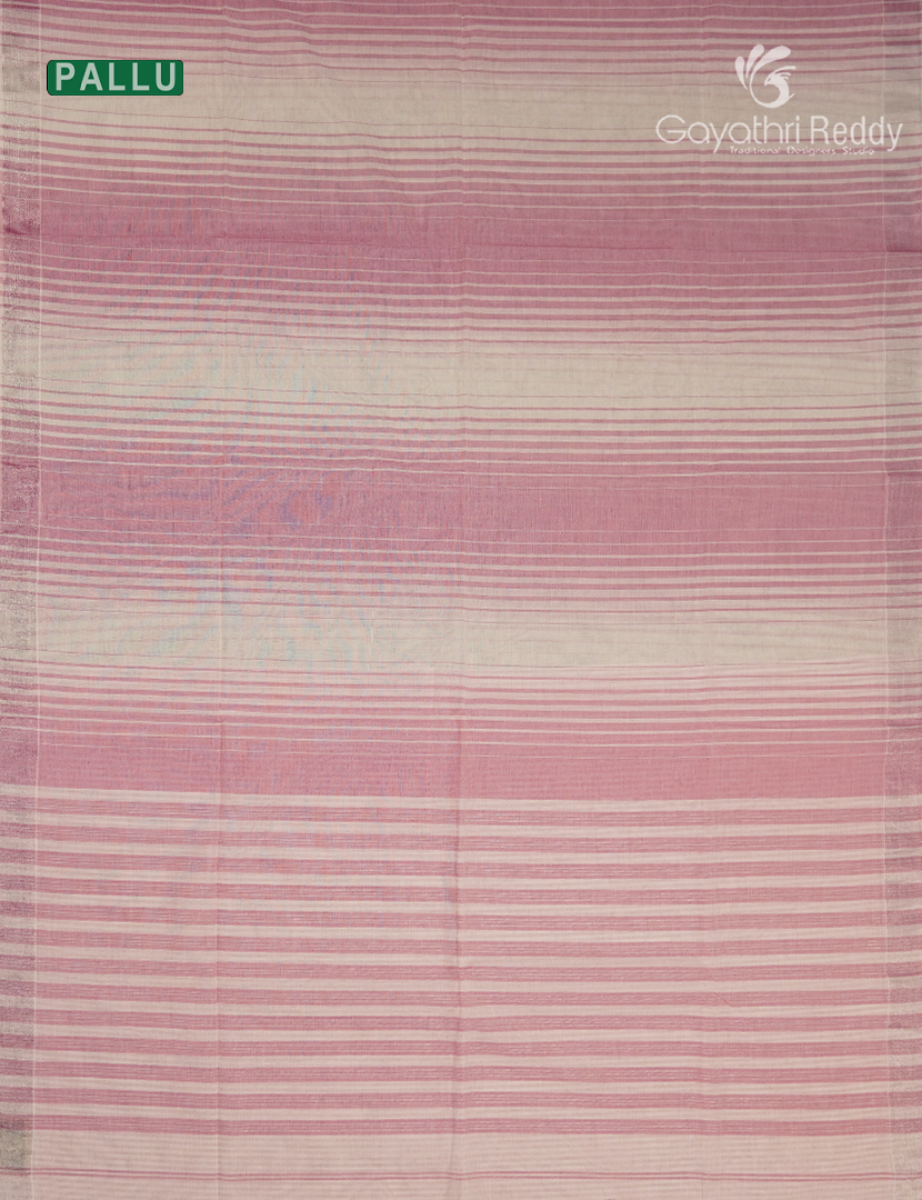 Pure Kanchi Cotton Saree in Cream and Baby Pink