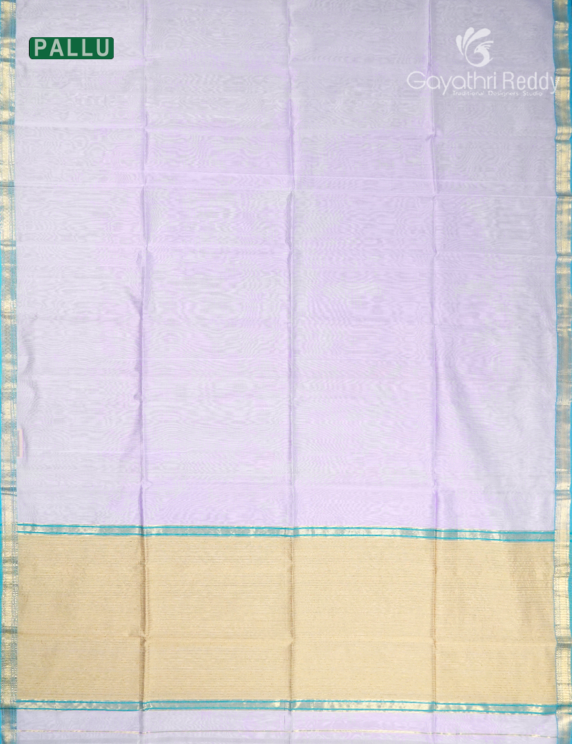 Pure Chanderi Sico Saree in Light Grey and Baby Pink
