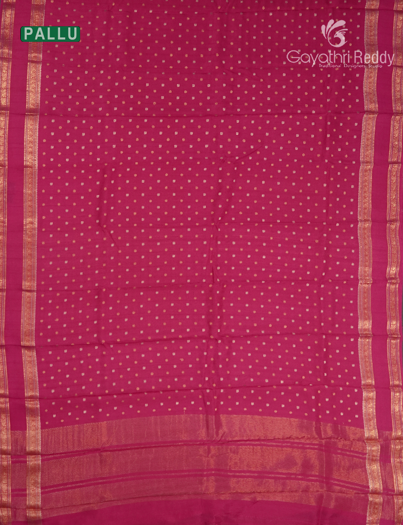 Semi Mysore Crepe Saree in Pink