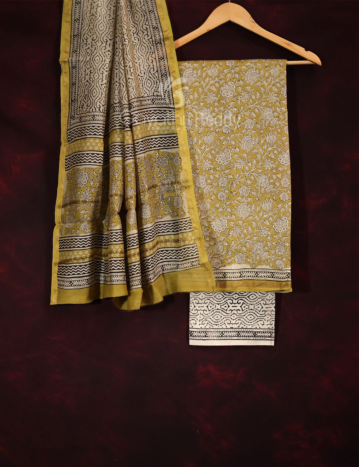 Kanchipuram silk dress material online sale