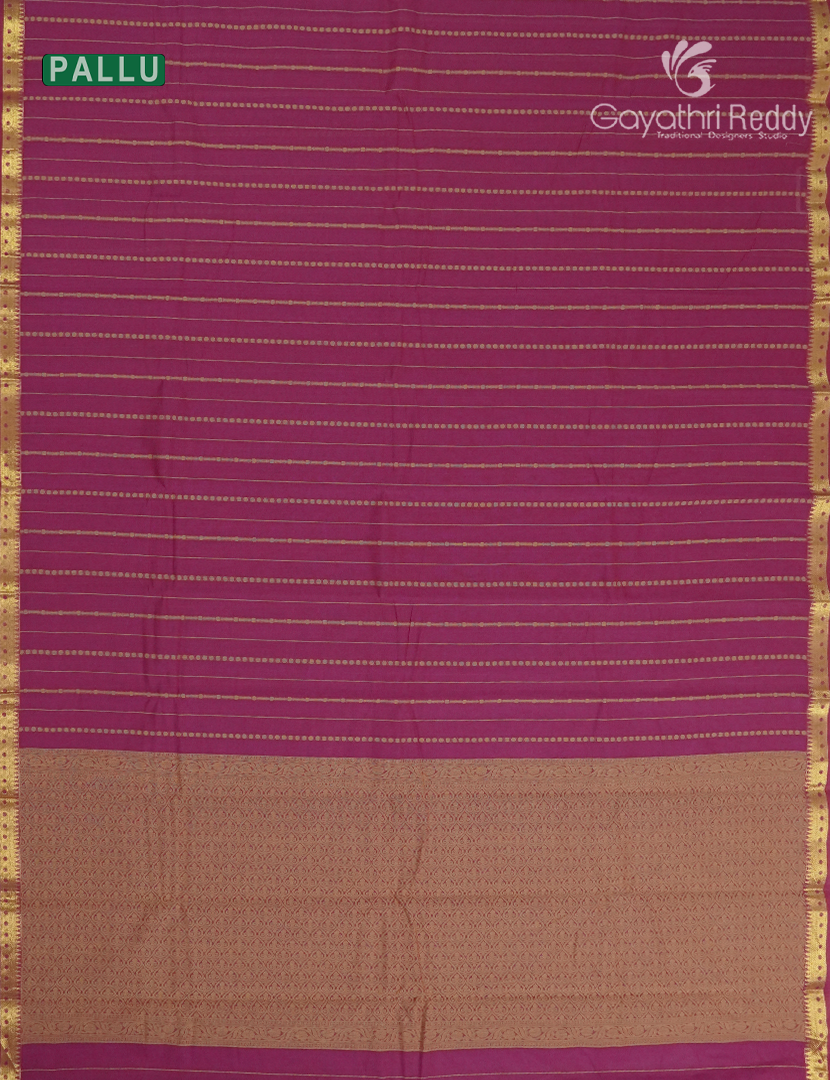Pure Kanchi Cotton Saree in Deep Ruby Pink