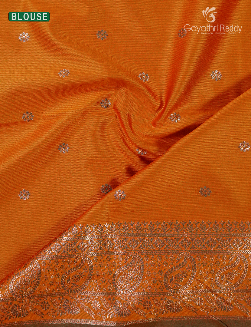 Semi Kanchipuram Art Silk Saree in Brown