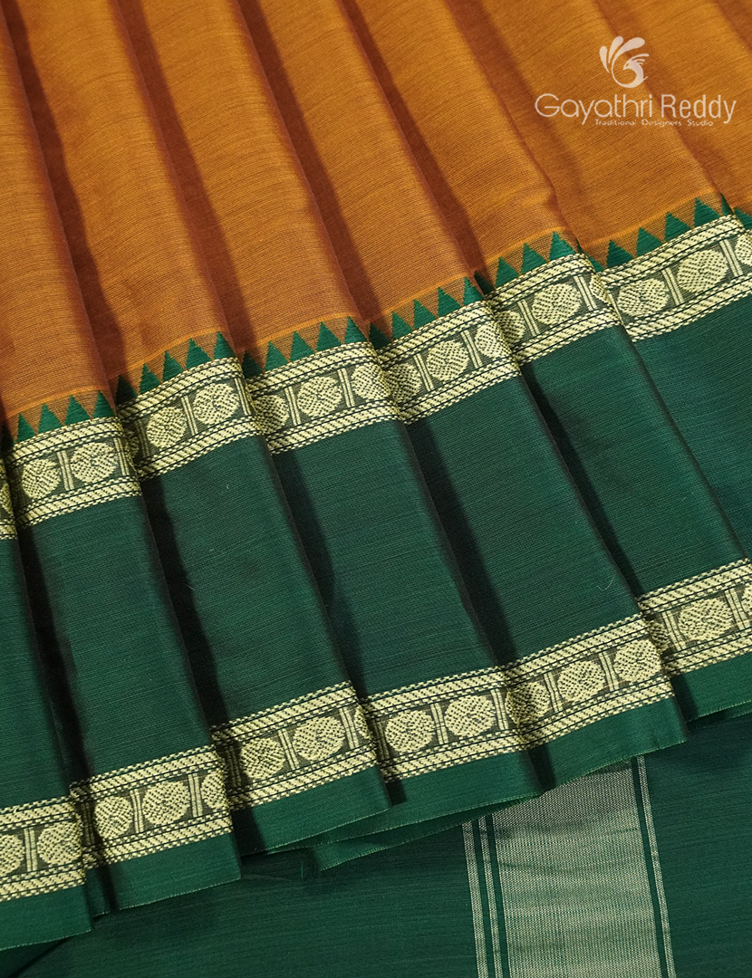 Pure Narayanpet Cotton Saree in Mustard