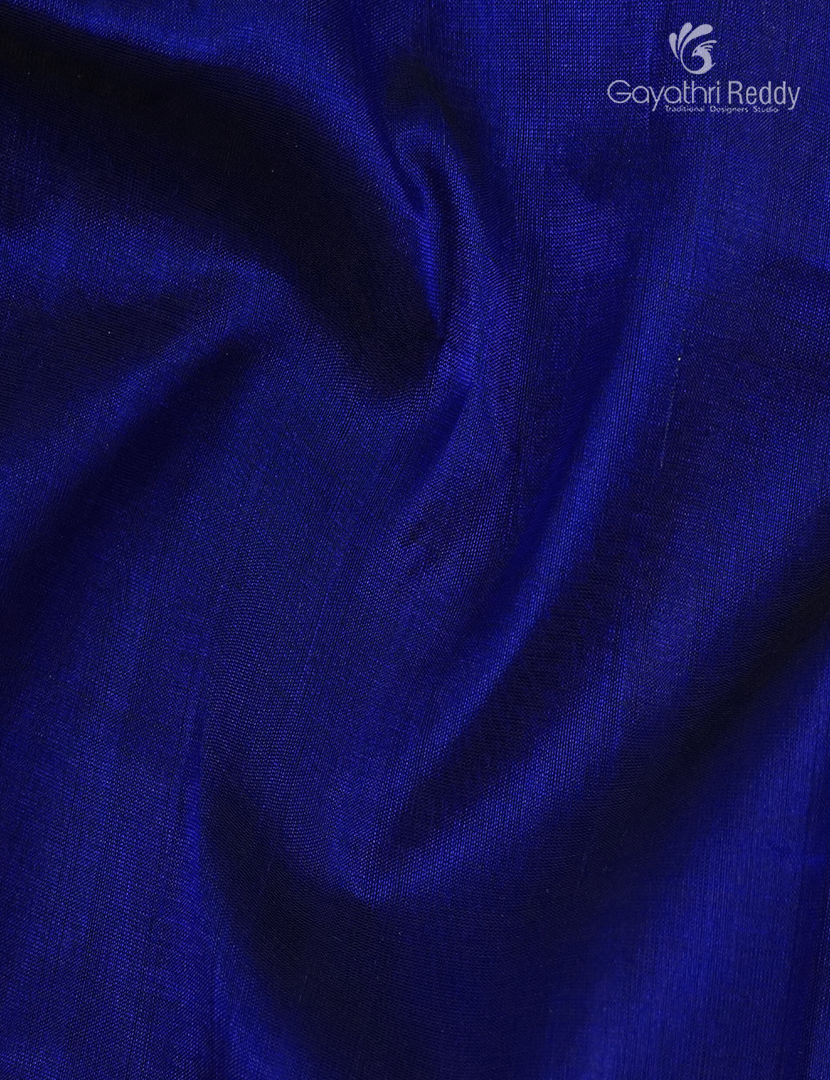 Pure Arani Sico Saree in Deep Blue and Sky Blue