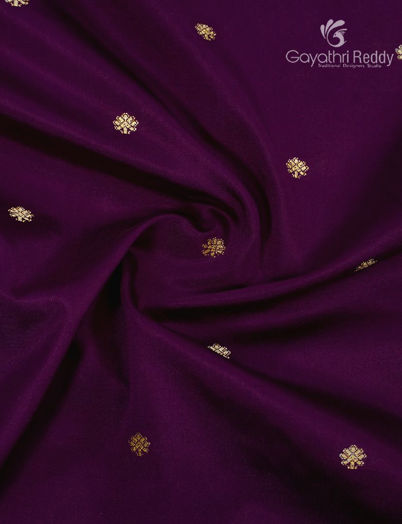 Semi Katan silk Saree in Deep Purple