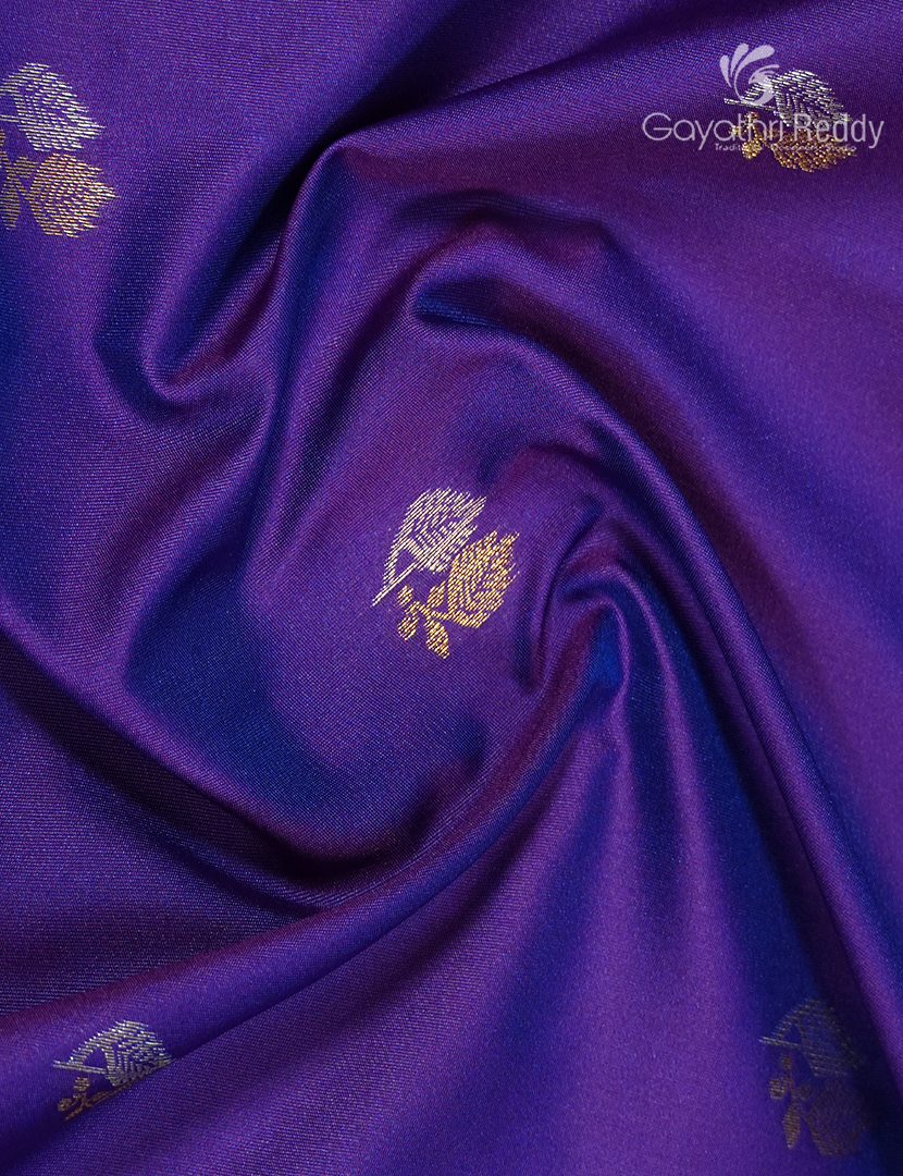 Semi Kanchipuram Art Silk Saree in Purple