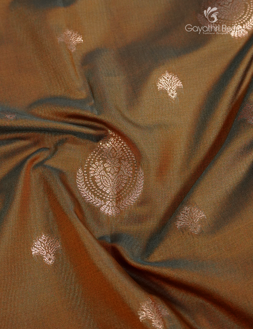 Semi Kanchipuram Art Silk Saree in Brown