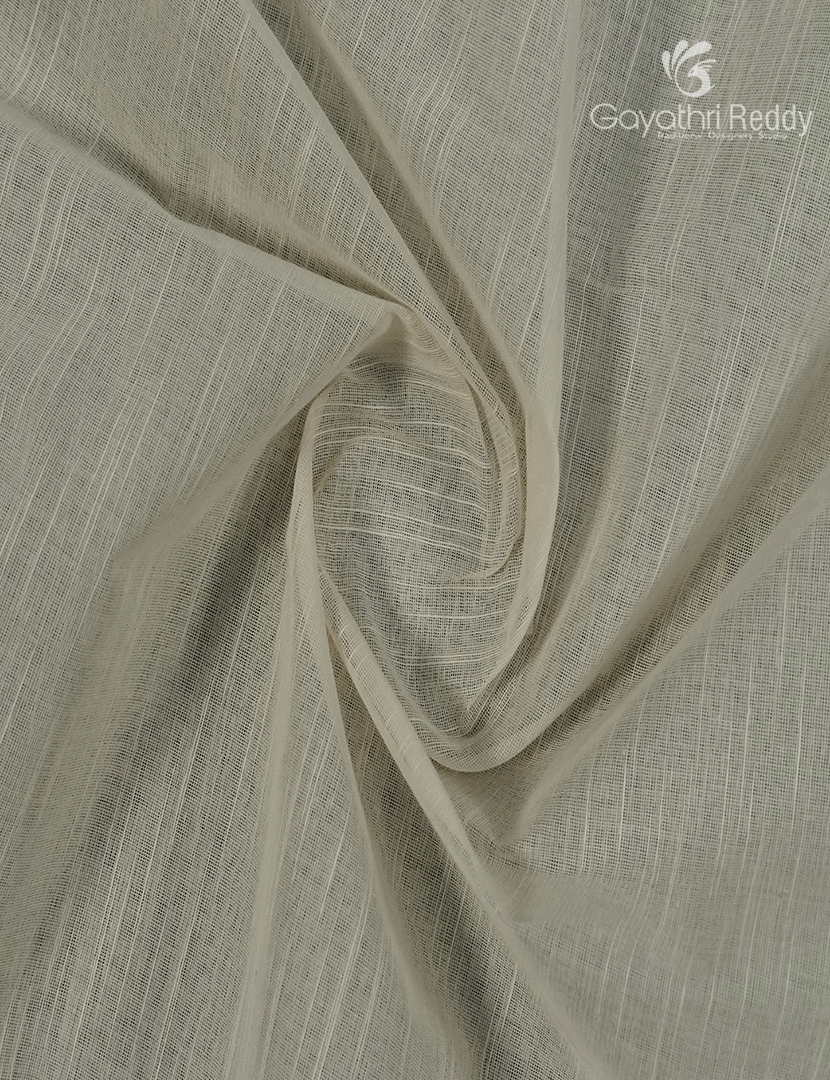 Pure Handloom Cotton Saree in Cream