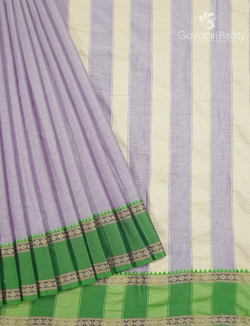 Pure Narayanpet Cotton Saree in Silver Grey