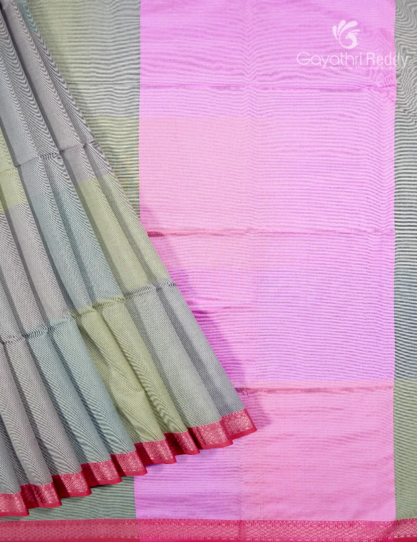 Pure Chanderi Sico Saree in Pastel Lilac