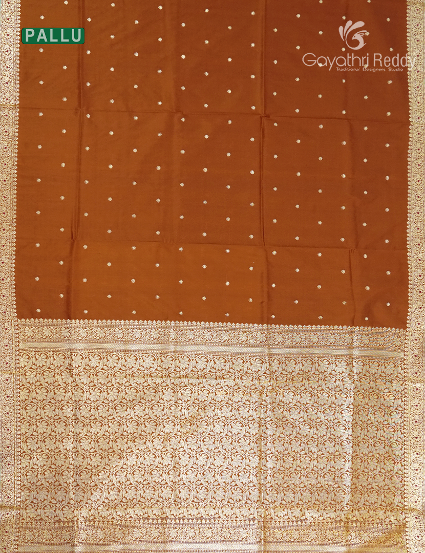 Semi Katan Silk Saree in Deep Mustard