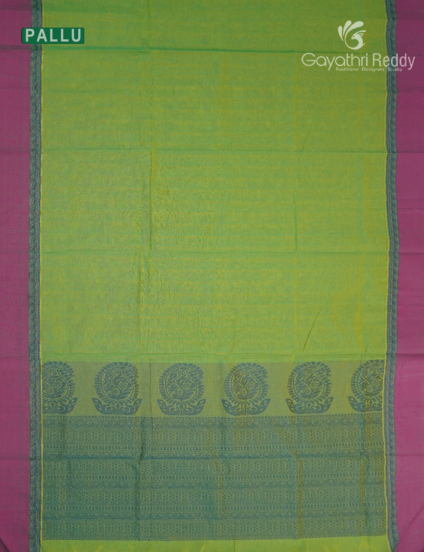 Pure Kanchi Cotton Saree in Light Green