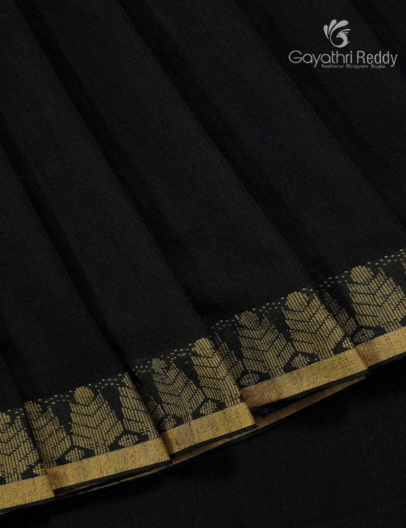 Jamdani Cotton Saree in Black