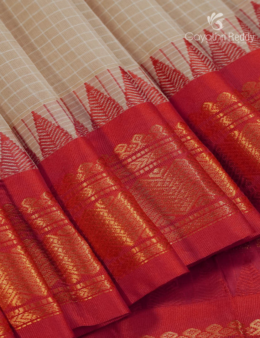 Pure Gadwal Cotton Saree-GGC1625