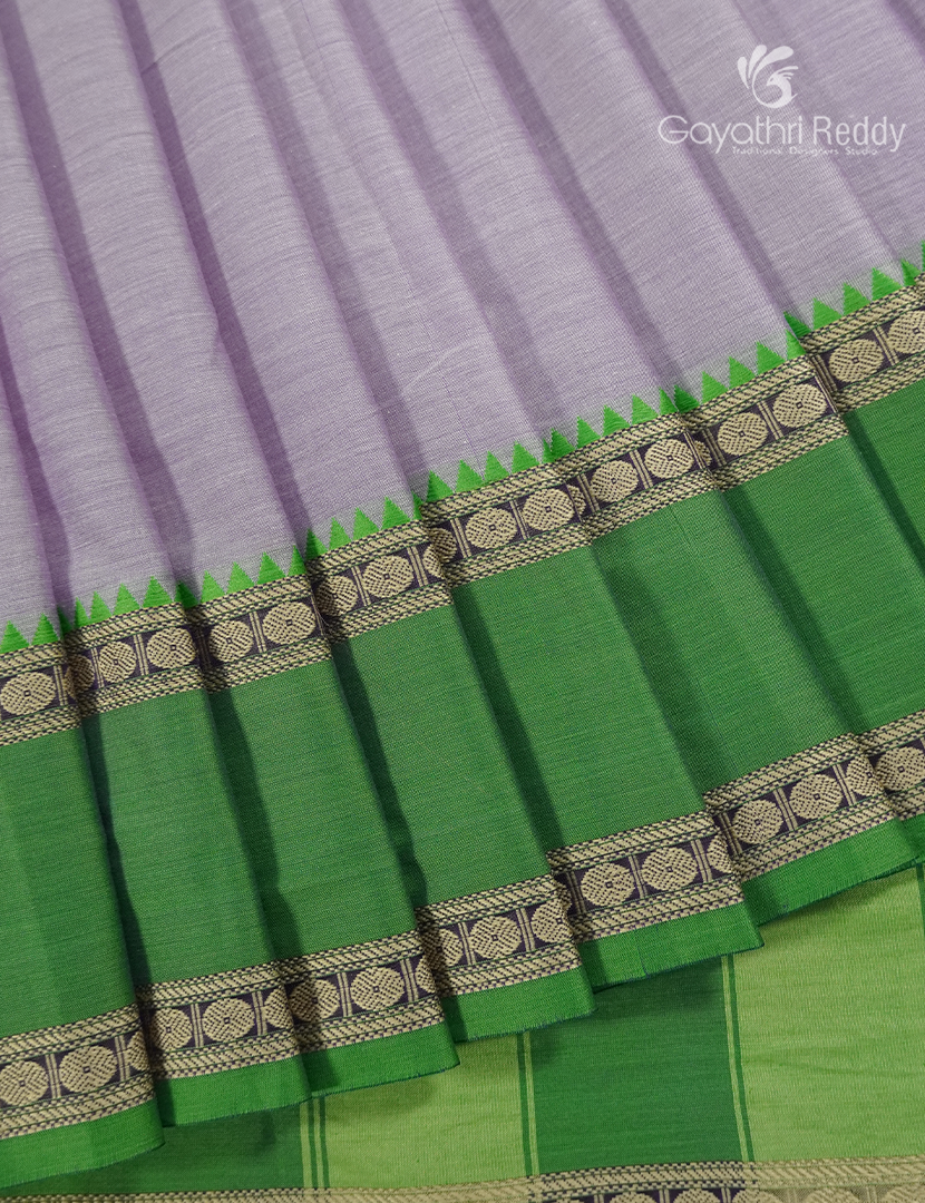 Pure Narayanpet Cotton Saree in Silver Grey