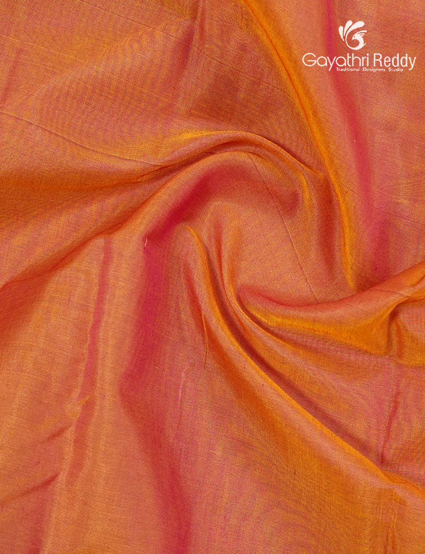 Pure Kanchi Sico Saree in Peach and Sea Foam Green