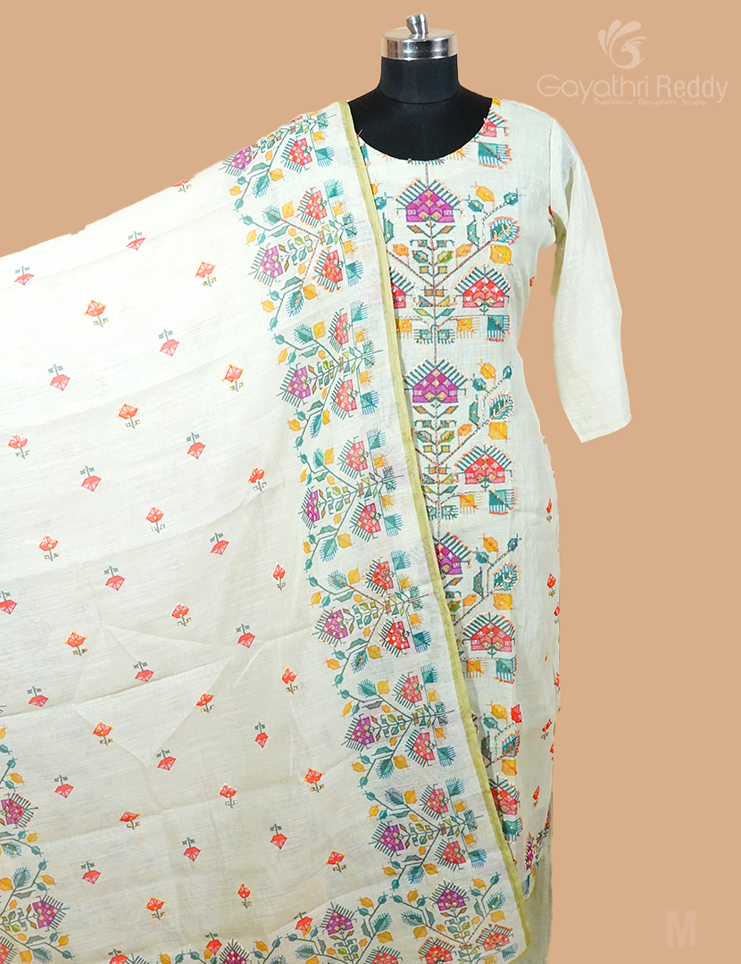 LINEN DRESS (3PC SET)-KDS867