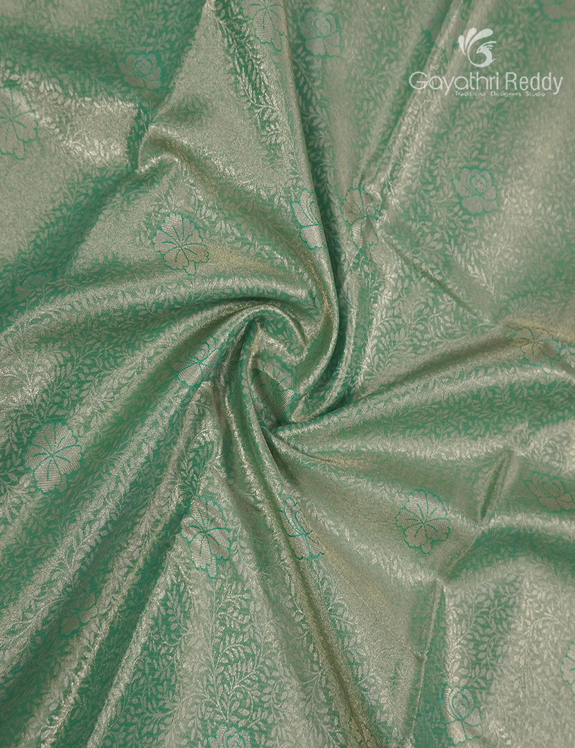 Semi Kanchipuram Art Silk Saree in Mint Green