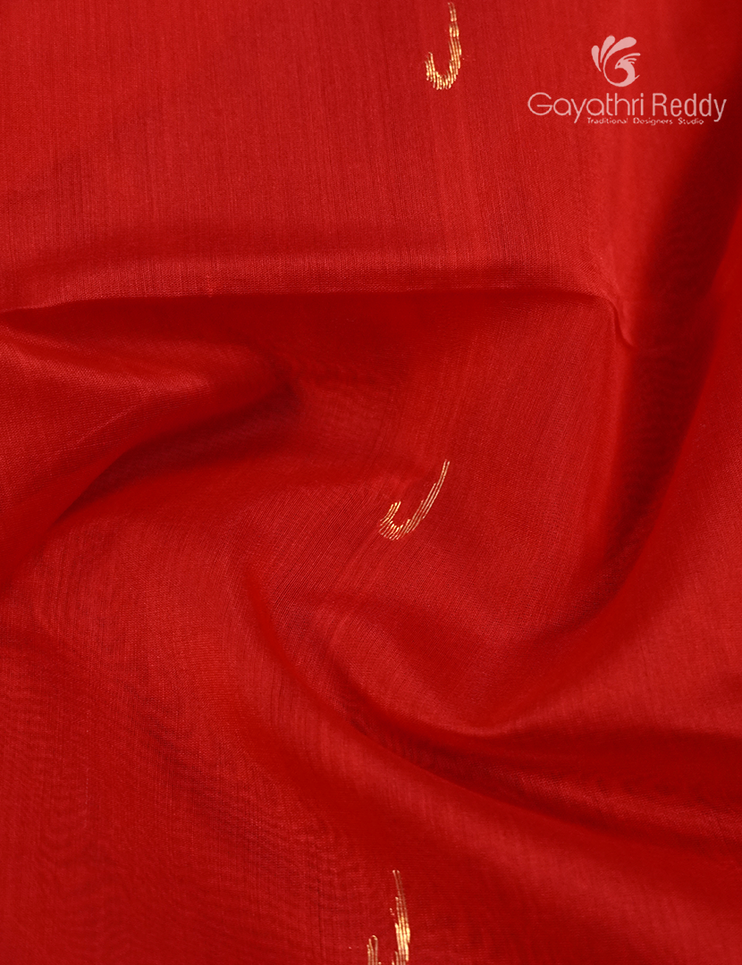 Pure Chanderi Sico Saree in Red