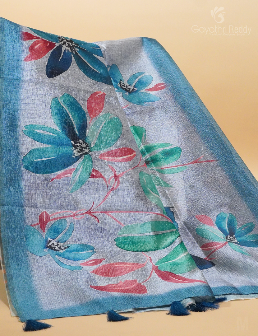 WRINKLE ORGANZA SAREE-OP570