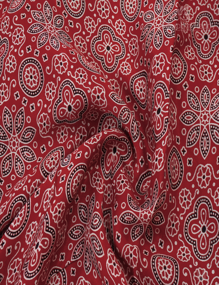 MODAL AJRAKH PRINT SAREE-PMS83