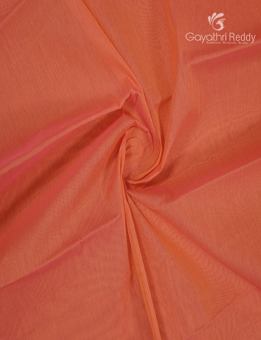 Pure Kanchi Cotton Saree in Peach