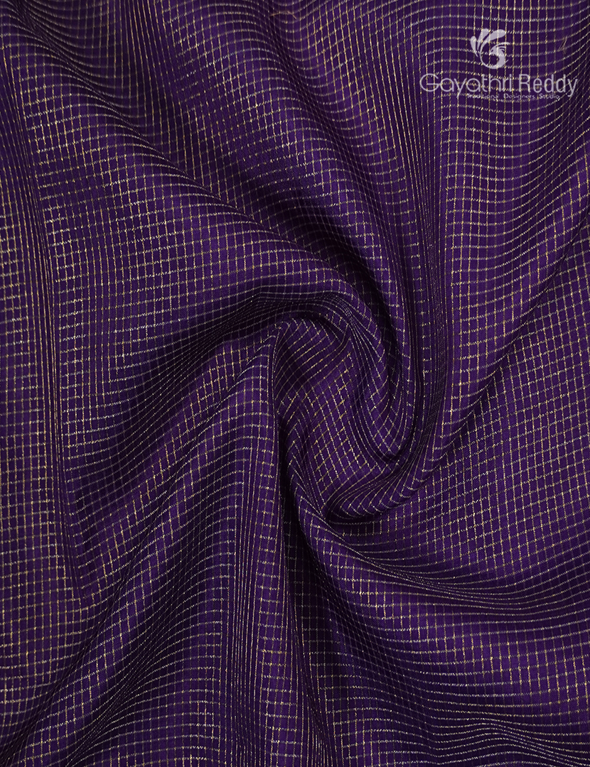 Semi Mysore Silk Saree in Deep Violet and Violet