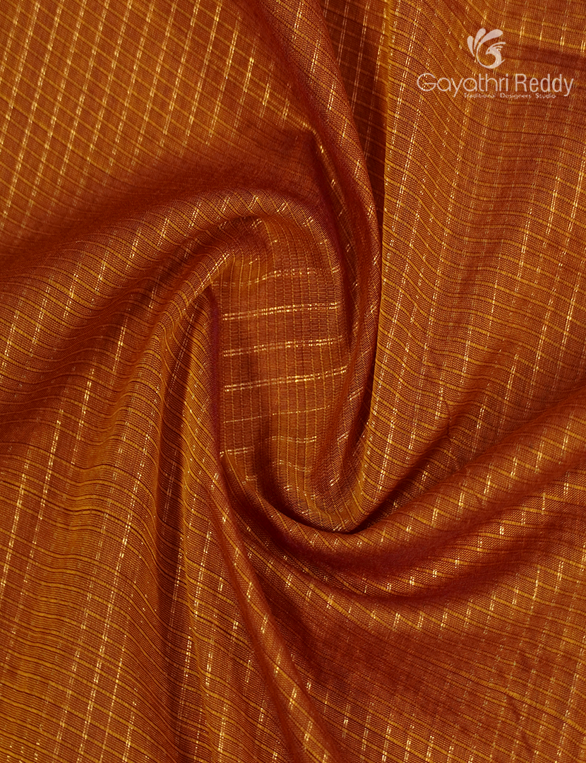 Kanchipuram Sico Saree in Mustard and Yellow